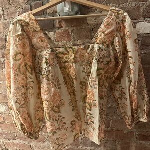 Loeffler Randall Floral Peasant Top